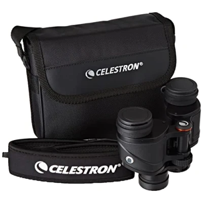 Immagine di CELESTRON Ultima Binocolo professionale da 6,5 x 32 mm (potente binocolo, ingrandimento 6,5x, resistente agli spruzzi e alla nebbia, con custodia, panno tracolla), colore nero