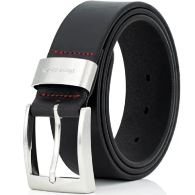 Immagine di Pierre Cardin 70007 40 mm Wide Black or Brown Leather Belt, Größe/Size:95, Farbe/Color:nero