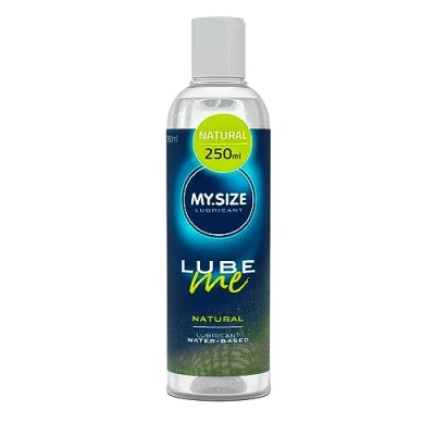 Immagine di MY.SIZE Lube Me Gel Lubrificante Premium Natural 250 ml I naturale e inodore lubrificanti a base acqua per sexy toys preservativi in lattice water based