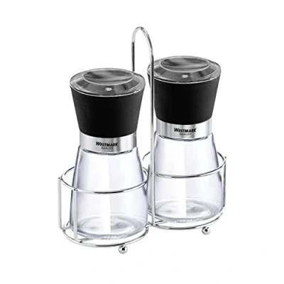 Immagine di Westmark Menage 63572260 Macinaspezie con supporto per il trasporto, in plastica, vetro/ceramica, colore: nero, trasparente/nero/argento