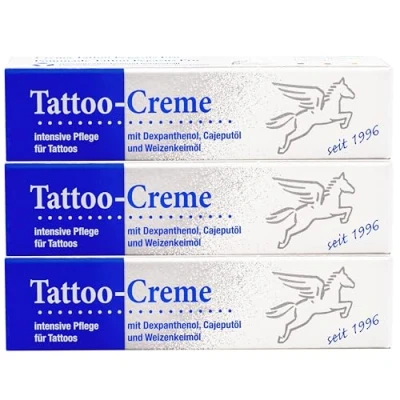 Immagine di Pegasus Pro, crema per la cura dei tatuaggi, 25 ml, con olio di cajeput, dopobarba, 3 pezzi