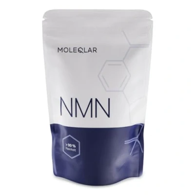 Immagine di MoleQlar® NMN 15 grammi di polvere precursore NAD con purezza &gt;99% autenticità certificata 100% Uthever laboratorio testato in Germania (15 g)