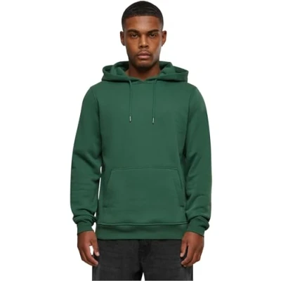 Immagine di Build Your Brand By011 heavy Hoody Felpa con Cappuccio, Verde Scuro, M Uomo