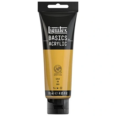 Immagine di Liquitex Basics Acrylic, 1046234, Colore Acrilico, Oro Iridescente, 118 Ml (Confezione Da 1)