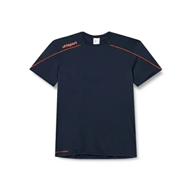 Immagine di uhlsport Stream 22 Maglietta a Maniche Corte da Bambino, Bambini, Maglietta, 100347710, Marine/Fluo Rot, 128