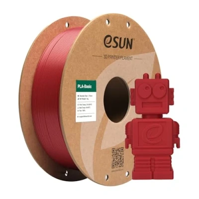 Immagine di eSUN Filamento PLA 1,75 mm, di Basic per stampanti 3D Precisione dimensionale +/ 0,05 bobina da 1 kg (2,2 libbre) veloce 3D, Rosso Fuoco
