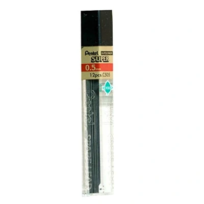 Immagine di Pentel Hi Polymer Super Set di 12 mini in grafite, per portamine, 0,5 mm, 4B