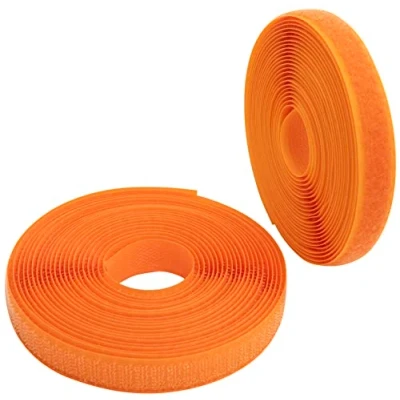 Immagine di Aerzetix C65869 Nastro/rotolo di scratch 16mm 5 metri auto aggrappante organizer/fermacavo striscia aggancio sacchetto indumento cinghia colore: arancione in poliammide e poliestere