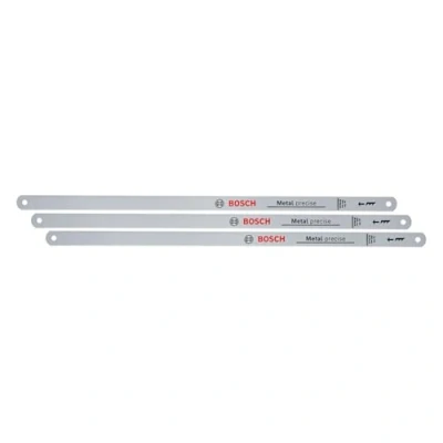 Immagine di Bosch Lame di precisione per seghetto da 300 mm, 3 pezzi (acces. seghetto, 24 TPI, lama bimetal. durevole tagli precisi su metallo, legno, plastica, materiali compositi)