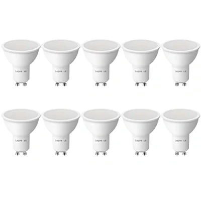 Immagine di Lepro Lampadine LED GU10 4W, Faretto (Equivalenti a 50W) Luce Bianca Calda 2700K 345 Lumen, Angolo del Fascio di 100, Lampadina Nessun Sfarfallio Non Dimmerabili Confezione da 10