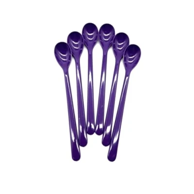 Immagine di Kimmel 21 000 3209 1 Cucchiai Multiuso per Yogurt, 6 Pezzi, riutilizzabili, plastica, Viola