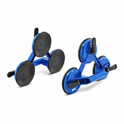Immagine di MSW Ventosa per Vetro Professionale GSL2 120100 3PC (120 kg, 3 Bracci, 2 Pezzi, Alluminio, Meccanismo in Leva)
