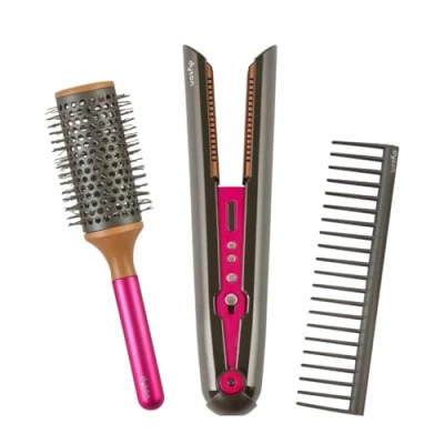 Immagine di Casdon 73352 Dyson Corrale Styling Set Piastra giocattolo sicura per bambini dai 3 anni in su, con luci e suoni realistici