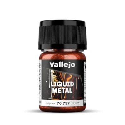Immagine di Vallejo Model Color Resina Sintetica e Pigmento Metallico, 35 ml, Rame