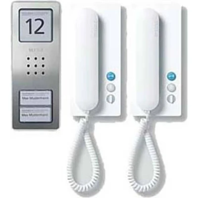 Immagine di Siedle SET CA 812 2 E/W Citofono Cablato Campo informativo Argento, Bianco