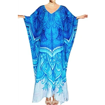 Immagine di YOUKD Bikini da Spiaggia Boho Scollo a V con caotico Allentato Estivo Abito Taglie Forti Donna
