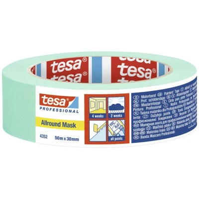 Immagine di tesa ALLROUND MASK 04352 00002 00 Nastro crespato Menta (L x L) 50 m 30 mm 1 pz.