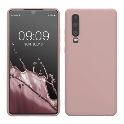 Immagine di kwmobile Custodia Compatibile con Huawei P30 Cover Back Case per Smartphone in Silicone TPU Protezione Gommata lilla color carne