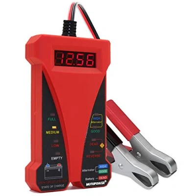 Immagine di MOTOPOWER MP0514 12V Voltmetro per Tester Digitale Batteria (c) Rosso)