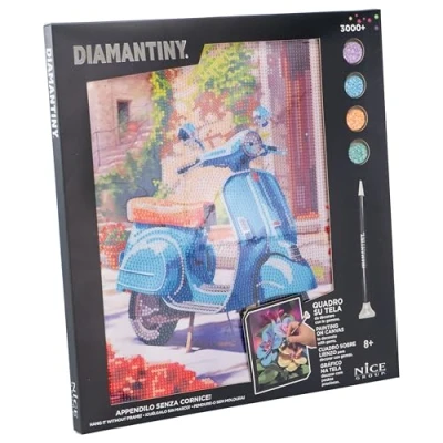 Immagine di DIAMANTINY Vespa Dipingi coi Numeri, Multicolore, 22 x 30 1,5 cm, 96564