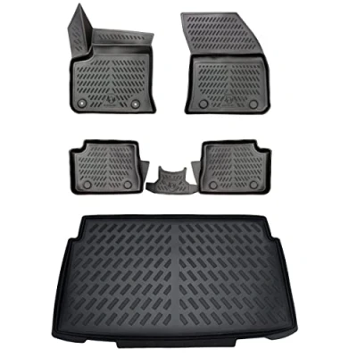 Immagine di ELMASLINE tappetini in gomma 3D E vasca per bagagliaio Opel Mokka dal 2021 (fondo di carico incassato) elettrico, bagagliaio, accessori, moka
