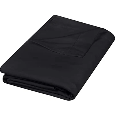 Immagine di Utopia Bedding Lenzuolo piatto, facile da pulire, morbido tessuto in microfibra spazzolata, resistente alle pieghe, al restringimento e allo sbiadimento (nero, king size)
