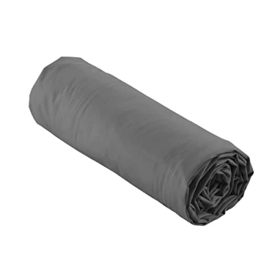Immagine di douceur d&#039;intérieur, Lenzuolo con angoli elasticizzati (180 x 200 cm) Percaline Acciaio, Percalino Cotone