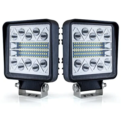 Immagine di 2 PCS Sopprimere Fari da Lavoro Faretto LED Quadrato 102W Faretti di profondità Supplementari a per Trattore, Barca, Camper, Pick Up, Fuoristrada, Gokart