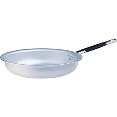 Immagine di Pentole Agnelli ALMC1111BMC28 Padella Salta Pasta e Riso, in Alluminio, Spessore 5 mm, con Manico Tubolare Acciaio Inossidabile, 28 cm, Argento
