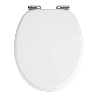 Immagine di Wenko Sedile WC Urbino con Chiusura Automatica Ammortizzata, Fissaggio igienico in Zinco pressofuso Resistente Contro la ruggine Bianco
