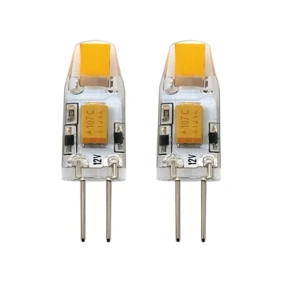 Immagine di Eglo LED G4 dimmerabile base a perno, set di 2 lampadine doppia spina, 1,2 Watt ciascuna (equivalente 11 Watt), 12V, 100 Lumen, illuminante bianco caldo, 2700k, Ø 1 cm