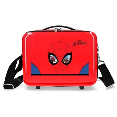 Immagine di Borsa da toilette adattabile Marvel Spiderman Protector con tracolla rossa 29x21x15 cm ABS rigido 9,14 l 0,6 kg