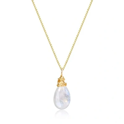 Immagine di COAI Collana da Donna in Argento Sterling con Ciondolo Piccola Goccia Pietra di Luna