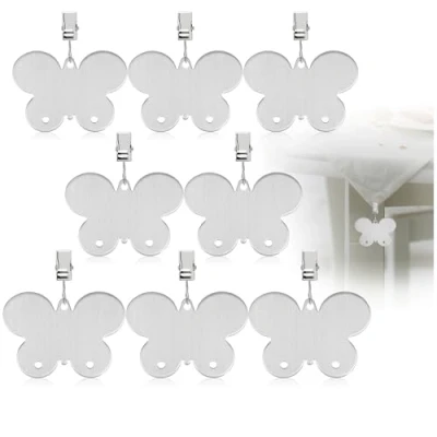 Immagine di com four® 8X Pesi per tovaglie in Acciaio Inossidabile Morsetti ca. 40 g ciascuno