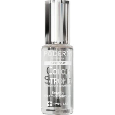 Immagine di PODERM Base Coat indurente per unghie BIOTINA SILICIO KERATINA Migliora l&#039;adesione Assicura una lunga durata dei colori sulle indebolite dal semipermanente Mani e Piedi SWISS MADE