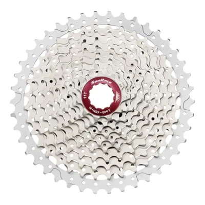 Immagine di SunRace MX, Ruota Libera 10V Unisex Adulto, Argento/Rosso, 11 46D