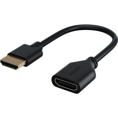 Immagine di goobay 64824 Adattatore flessibile HDMI 4K @ 60 Hz, estensione per cavo HDMI, prolunga connettore e flessibile, monitor, PS5, Xbox, Apple TV/nero, 10 cm