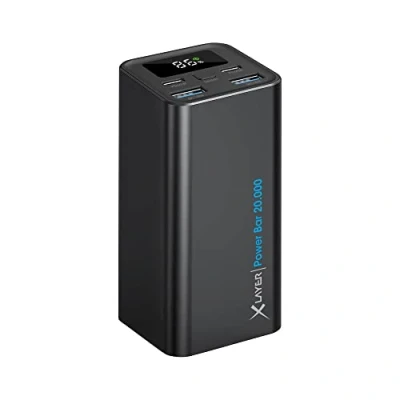 Immagine di XLayer Powerbar 65W Power Bank 20000mAh PD USB C Ricarica Rapida Display Digitale Caricatore Compatibile con MacBook Pro Surface Go iPad Air iPhone 16 15 14 Max Mini Steam Deck