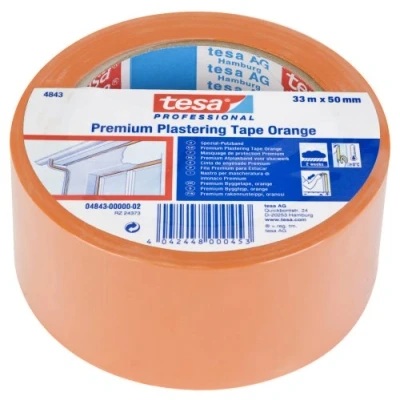 Immagine di tesa®, nastro per intonaco 4843 invernale (L x P) 33 m 50 mm arancione PVC 00 02 contenuto: 1 rotolo