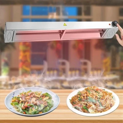 Immagine di Aocay Lampada Riscaldante per Alimenti, Sospeso Lampade Scaldavivande Cucina Regolabile, Riscaldanti Cucina, Ristoranti, Hotel a Buffet Acciaio Inossidabile(1 Pezzo,90cm)