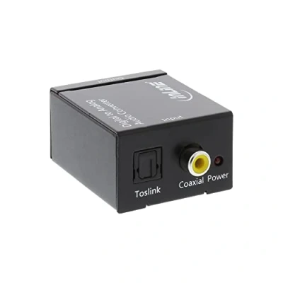 Immagine di Inline 65002 Convertitore Audio (da Digitale ad analogico, Toslink/Cinch in, 2X Cinch out Stereo) Nero
