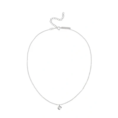 Immagine di SINGULARU Collana Single Spark. Catena con Pendente in Argento Sterling 925 Placcato Rodio e Zircone. Lunghezza Regolabile. Gioielli da Donna