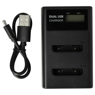 Immagine di vhbw caricatore USB duale compatibile con Casio Exilim EX Z270, Z280, Z27, Z280SR, Z28 camera Stazione di carica display, 4,2 V