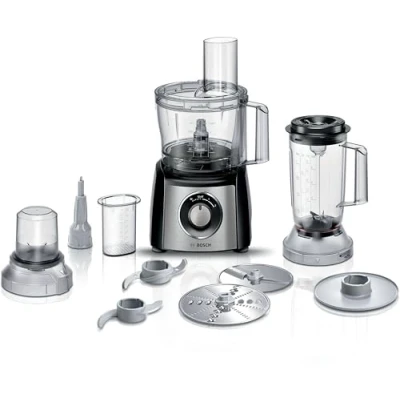 Immagine di Bosch MultiTalent 3 Robot da Cucina Multifunzione Compatto Oltre 50 Funzioni, 800 W, Ciotola 2,3 l, Accessori per Tagliare, Macinare, Affettare, Impastare, Grattugiare, Montare e Tritare Ghiaccio