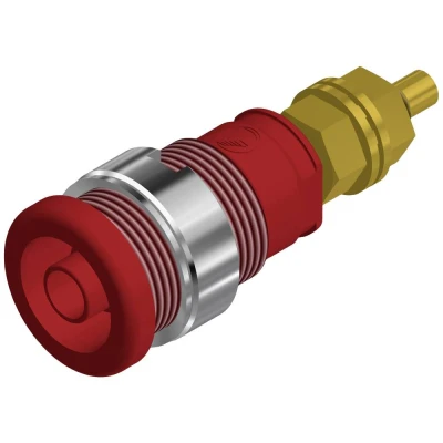 Immagine di SKS Hirschmann SEB 2600 G M4 Presa di sicurezza da laboratorio verticale Ø perno: 4 mm Rosso 1 pz.