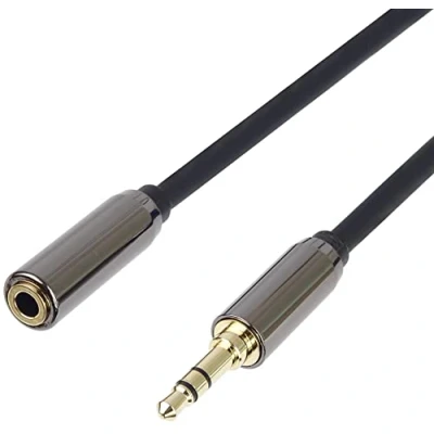 Immagine di PremiumCord Cavo Di Prolunga Jack HQ da 3,5 mm, Spina Stereojack Alla Presa, Audio Per Cuffie Aux, Schermato, Connettore In Metallo, M/F, Lunghezza 3 m