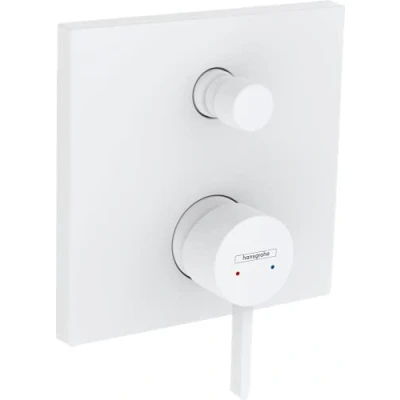 Immagine di hansgrohe Finoris Miscelatore monocomando vasca ad incasso con valvola antiriflusso (EN1717), bianco opaco, 76416700