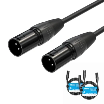 Immagine di Yinker Premium XLR maschio a cavo microfono (1,5 m, 2 pezzi)