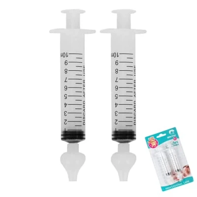 Immagine di 2 Pcs Irrigatore Nasale, Aspiratore Nasale per Bambini, 10 ml Aspiratori Nasali Riutilizzabile, Portatile Irrigatori Nasali, Pulitore Sicuro