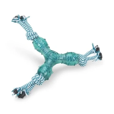 Immagine di Petface Piccolo Treppiede Giocattolo da Masticare per Cuccioli, Colore: Blu